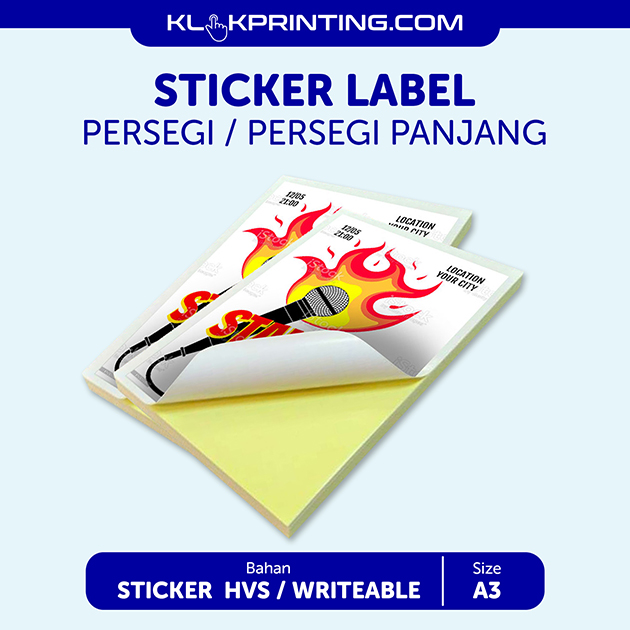 Stiker Kertas HVS Writeable