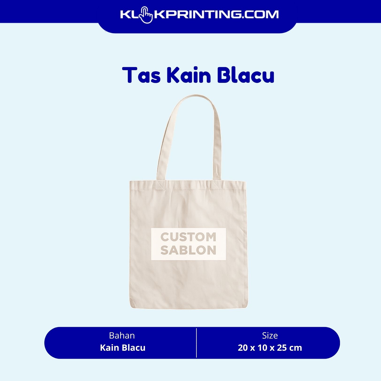 Tas kain blacu uk. 20x10x25cm-1