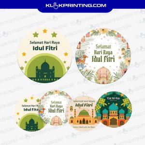 Stiker Bulat Lebaran