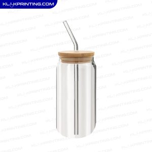 Gelas Kaca Esthetic + Tutup & Pipet