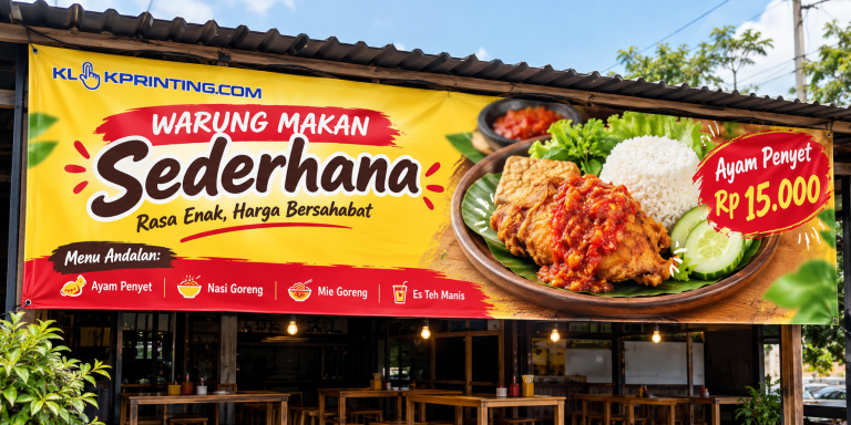 Ide Spanduk untuk Warung Makan agar Menu Andalan Lebih Menonjol